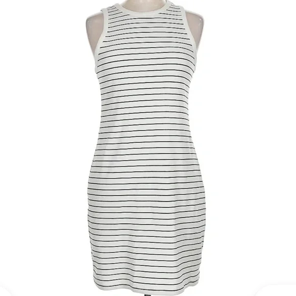 A New Day Black/White Striped Dress | Size X-Small - Picture 3 of 8